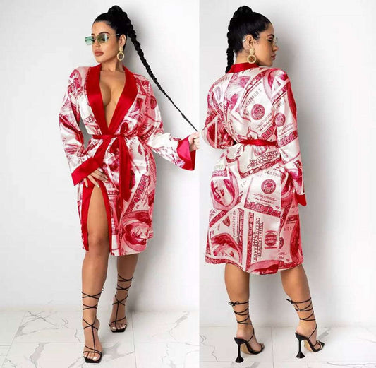 Ladies Sexy Money Robe